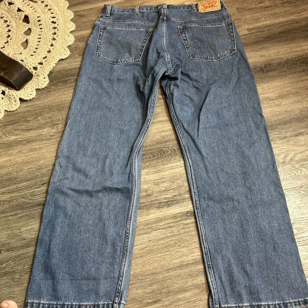 Mens Regular Fit Levis 505 Jeans Classic Medium Wash 40x30 Zip Straight Leg